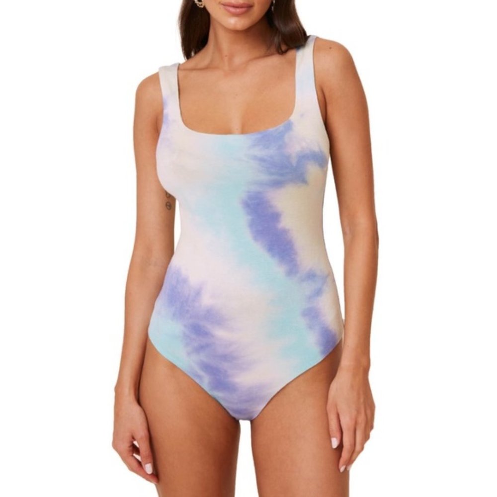 ASTR the Label Retrograde Tie-Dye Bodysuit, size Large